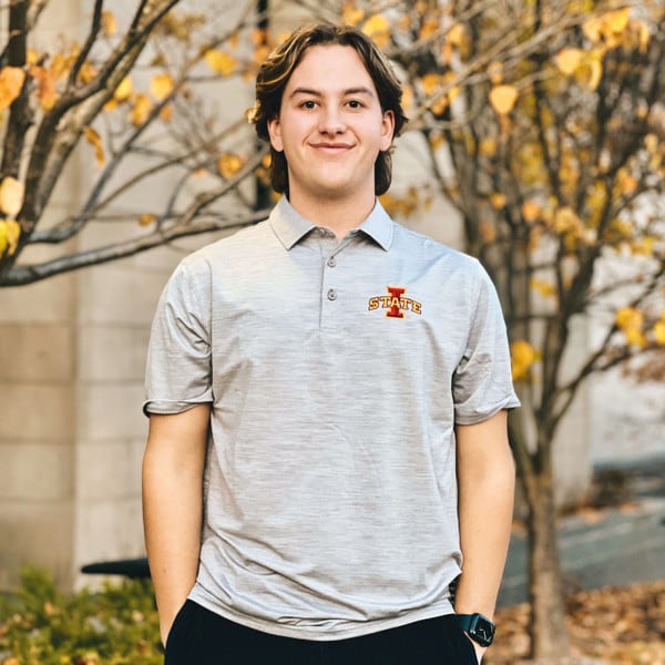 Antigua I-State Heather Gray Polo